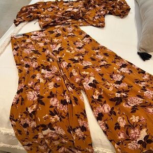 American Eagle Outfitters glory pants and tie top.